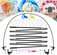 🎈 12ft diy table balloon arch kit with pump for birthday, wedding, baby shower, christmas indoor party backdrop - includes balloon clips, knotter, desk clips - party supplies decoration логотип