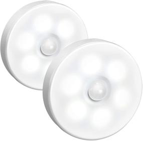 img 4 attached to 🔦 Roonoo 2 Pack Motion Sensor Lights: Rechargeable LED Night Light for Closet Toilet Bathroom Stair Wall Hallway Cabinet Indoor Lights