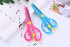 img 2 attached to 🔪 QIANG Loop Scissors for Kids and Teens, Ambidextrous Support, Ergonomic Easy-Open Grip, Safe Craft Scissors for Toddlers, Students & Children (Pack of 6)