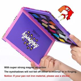 img 3 attached to 🎨 UCANBE Magnetic Empty Makeup Palette with Spatula - Removable & Refillable 32Pcs Metal Pans for Eyeshadow Lipstick Blush Highlighter Powder Eyeliner Cream - Eye Makeup Palette