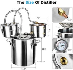 img 3 attached to 🍷 ECO-WORTHY 5 Gallon Stainless Steel Wine Still: Home Brew Kit for DIY Whiskey, Brandy, Water Distilling, Hydrolates - Including Thumper Keg