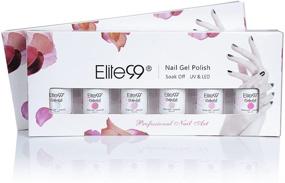 img 3 attached to Elite99 Gel Nail Polish Set - Soak Off UV LED Gel Polish for Nail Art Manicure (6-Piece Box Set)