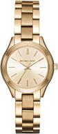 ⌚ michael kors mini slim runway watch in stainless steel logo