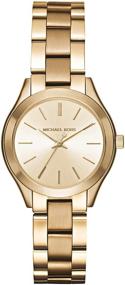 img 4 attached to ⌚ Michael Kors Mini Slim Runway Watch in Stainless Steel