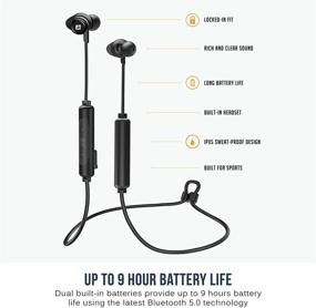 img 2 attached to MEE audio M9B Bluetooth Wireless in-Ear Headphones: Noise Isolation, Headset Mic, Bluetooth 5.0, 9 Hour Battery (Latest Version)