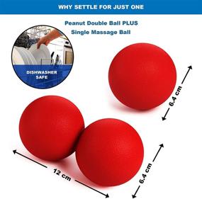 img 1 attached to Flexfixx Peanut Massage Ball Back Roller - Dual Function Mobility Lacrosse Balls for Deep Tissue Massage, Myofascial Release, Neck and Pressure Point Therapy