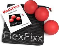 flexfixx peanut massage ball back roller - dual function mobility lacrosse balls for deep tissue massage, myofascial release, neck and pressure point therapy logo