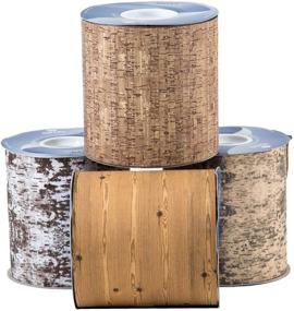 img 1 attached to 🌲 Bark Pattern Poly Satin Waterproof Ribbon 4" (#100) - Floral & Craft Decoration, 50 Yard Roll (150 FT Spool) Bulk, by Royal Imports - Bark