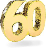 gold pinata birthday party number logo
