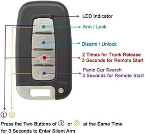 img 1 attached to 🚗 BANVIE PKE Car Alarm System with Remote Engine Start and Push to Start Stop Button: The Ultimate Solution for Keyless Entry, Alarm Security, and Convenient Engine Control