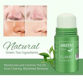 img 1 attached to 🍃 Green Tea Cleansing Mask - 2Pack, Removes Excess Oil, Locks Skin Moisture, Easy to Use & Carry, Improves Skin, for All Skin Types, Men & Women | Green Tea Mask