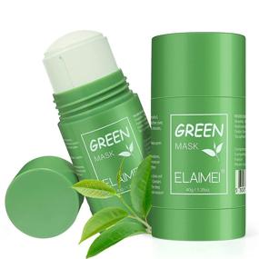 img 4 attached to 🍃 Green Tea Cleansing Mask - 2Pack, Removes Excess Oil, Locks Skin Moisture, Easy to Use & Carry, Improves Skin, for All Skin Types, Men & Women | Green Tea Mask