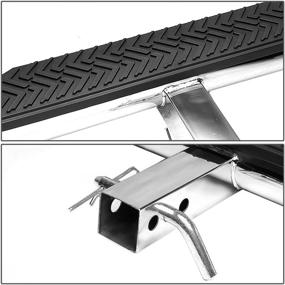 img 2 attached to 🚗 DNA MOTORING HITST-2-4O-111-SS-T2 Class III 4" Oval Hitch Step, Silver - Sturdy Hitch Accessory for Effortless Vehicle Access and Protection