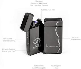 img 2 attached to 🔥 SunJack Electrolighter: Windproof USB Rechargeable Dual Arc Lighter - Flameless Ignition