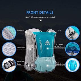 img 3 attached to AONIJIE Hydration Vest Pack Backpack: Optimal 5L Marathoner Running Race Hydration Solution