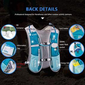 img 2 attached to AONIJIE Hydration Vest Pack Backpack: Optimal 5L Marathoner Running Race Hydration Solution