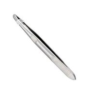 💎 yimart silver stainless steel round tip eyebrow hair tweezer: the ultimate makeup cosmetic tool logo