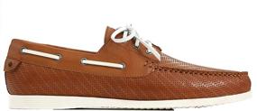 img 3 attached to Jetrano Seaplane Smooth Cognac Bottom Men's Shoes and Loafers & Slip-Ons