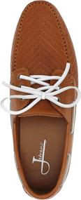 img 1 attached to Jetrano Seaplane Smooth Cognac Bottom Men's Shoes and Loafers & Slip-Ons