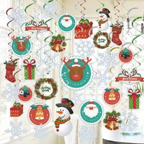 img 1 attached to 🎄 36-Piece Christmas Hanging Swirl Decorations for Party Supplies