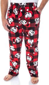 img 4 attached to 🐭 Cozy Disney Mickey Mouse Fleece Pajama Set for Men - Top-Quality Men's Clothing