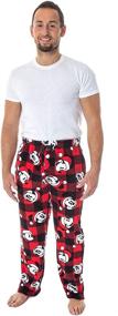 img 3 attached to 🐭 Cozy Disney Mickey Mouse Fleece Pajama Set for Men - Top-Quality Men's Clothing