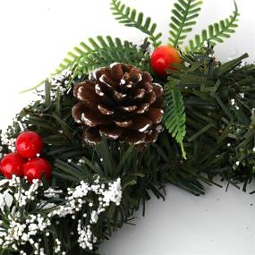 img 1 attached to 🎄 8 Inch Small Artificial Christmas Wreath Decorations for Festive Christmas Décor