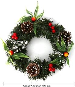 img 3 attached to 🎄 8 Inch Small Artificial Christmas Wreath Decorations for Festive Christmas Décor