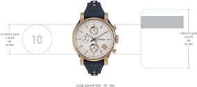 img 2 attached to ⌚ Часы Fossil Original Boyfriend Chronograph для женщин: стальной корпус, кожаный ремешок и кварцевый механизм для отличного хранения времени