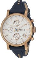 ⌚ часы fossil original boyfriend chronograph для женщин: стальной корпус, кожаный ремешок и кварцевый механизм для отличного хранения времени логотип