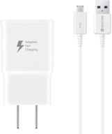 🔌 adaptive fast charging wall charger kit for galaxy s7/edge/s6/note5/4/s3 - white logo