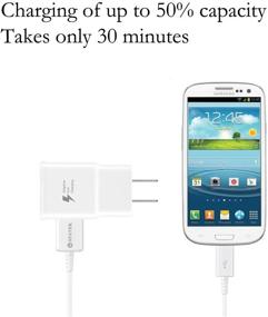 img 3 attached to 🔌 Adaptive Fast Charging Wall Charger Kit for Galaxy S7/Edge/S6/Note5/4/S3 - White
