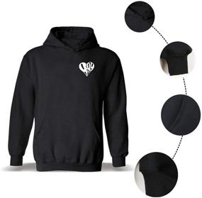 img 2 attached to 👕 Stylish Black and White Hoodie Women Sweatshirt - Perfect for Men's Clothing