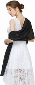 img 4 attached to 🍾 Champagne Wedding Pashmina Chiffon Scarves - Women's Accessories, Wraps & Scarves