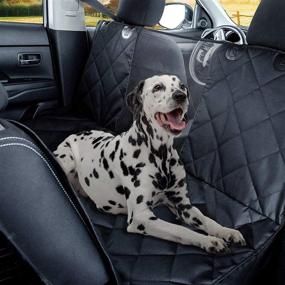 img 4 attached to 🐶 Kululu Dog Car Seat Cover for Back Seat - Heavy Duty Waterproof & Scratchproof, Non Slip Pet Seat Cover with Mesh Window for Stress Free Travel - Backseat Hammock Protector for Cars, Trucks, SUV's