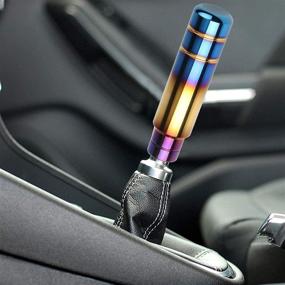 img 3 attached to AUTENS Aluminum Weighted Shift Knobs: 5.1'' Long Universal Gear Shifter, Burnt Blue Lever Head | Fits Most Automatic & Manual Vehicles | 3 Threaded Adapters Included (Blue)