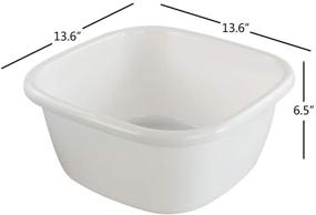 img 3 attached to 🌈 Colorful Wekiog 16 Quart Dish Pan Plastic Tub Basin 3-Pack - High-Quality and Reliable