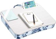 🌸 blue blossoms lapgear designer lap desk- fits 15.6 inch laptops with phone holder & device ledge - style no. 45433 logo