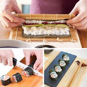 img 2 attached to 🍣 All-in-One Sushi Making Kit: 29 PCS Sushi Bazooka Maker with Bamboo Mat, Chopsticks, Spreader, Knife & More!