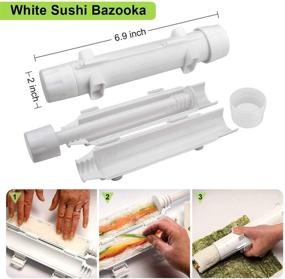 img 1 attached to 🍣 All-in-One Sushi Making Kit: 29 PCS Sushi Bazooka Maker with Bamboo Mat, Chopsticks, Spreader, Knife & More!