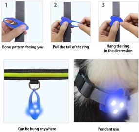 img 2 attached to 🔦 Enhance Nighttime Dog Safety with LaRoo Dog Lights - LED Clip-On Collar Lights for Night Walking and Increased Visibility