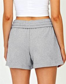 img 1 attached to 🩳 Stay Comfortable and Stylish with Ezymall Women's Comfy Sweat Shorts for Summer Running - Soft Cotton with Convenient Pockets