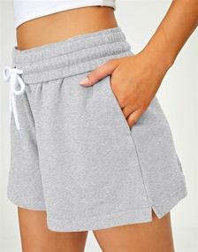 img 3 attached to 🩳 Stay Comfortable and Stylish with Ezymall Women's Comfy Sweat Shorts for Summer Running - Soft Cotton with Convenient Pockets