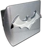 batman bat brushed metal hitch cover logo