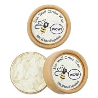 🐝 bee well ortho wax - pure: all natural extra firm wax for long lasting relief from orthodontic braces discomfort (2 pack, 50 servings each / 100 total servings) logo