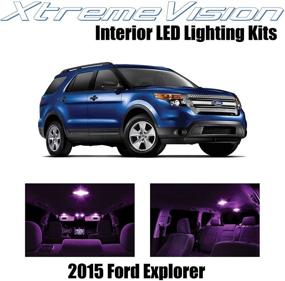 img 4 attached to XtremeVision Внутренняя светодиодная подсветка для Ford Explorer 2015 (11 штук) Розовый набор внутренней светодиодной подсветки с инструментом для установки