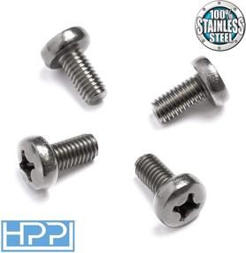 img 3 attached to HPP Stainless Steel Screws: Audi Compatible License Plate Fasteners