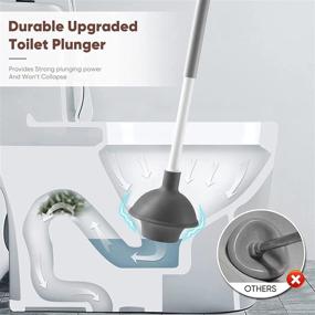 img 2 attached to 🚽 Eyliden 2 in 1 Toilet Plunger and Brush Set with Holder - Bathroom Cleaning Combo