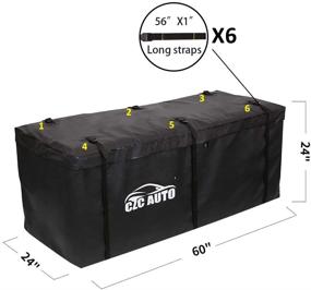 img 2 attached to 🚛 CZC AUTO Hitch Cargo Carrier Bag, 20 cu. ft Waterproof/Rainproof/Weatherproof Car Travel Bag for Trucks, SUVs, and Vans with Hitch Trays and Baskets - Safe, Sturdy, and Durable Soft Bag in Black