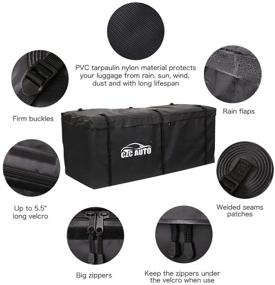img 3 attached to 🚛 CZC AUTO Hitch Cargo Carrier Bag, 20 cu. ft Waterproof/Rainproof/Weatherproof Car Travel Bag for Trucks, SUVs, and Vans with Hitch Trays and Baskets - Safe, Sturdy, and Durable Soft Bag in Black